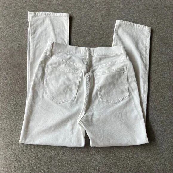 Madewell Straight Crop Denim Jean in Pure White - Picture 3 of 5